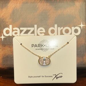 Park Lane Gold Necklace with Sparkling Oval Pendant Dazzle Drop! SOLD!!
